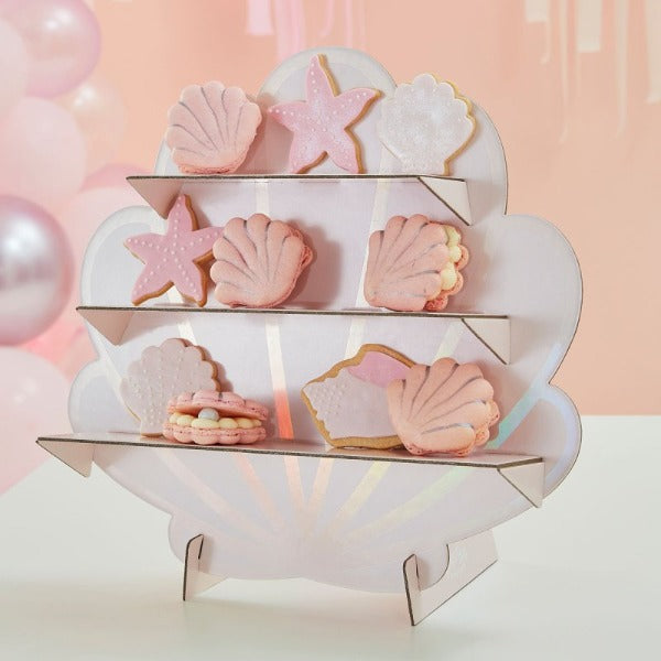 Mermaid Shell Shaped Treat Cupcake Stand