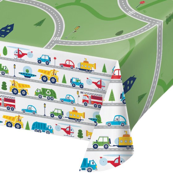 Transportation Time Paper Party Tablecover