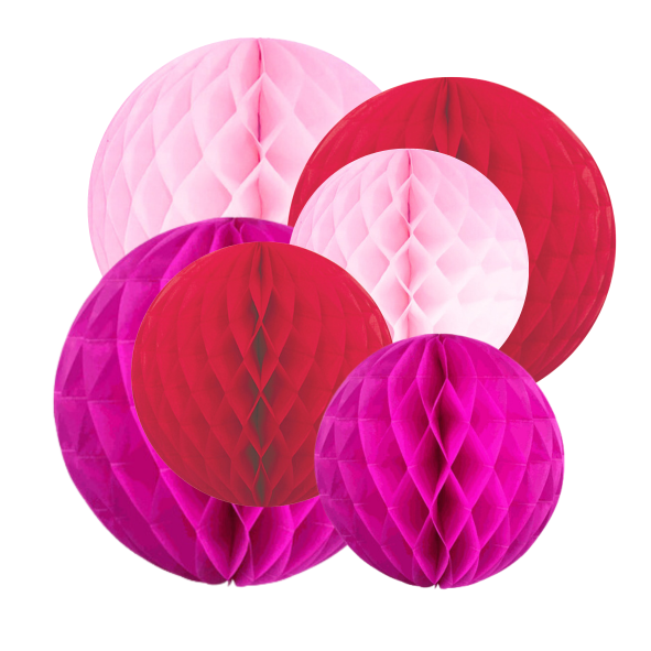 Sweetheart Honeycomb Decorations Mix