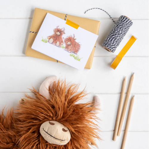 Henry and Heidi Highland Cow Blank Gift Card