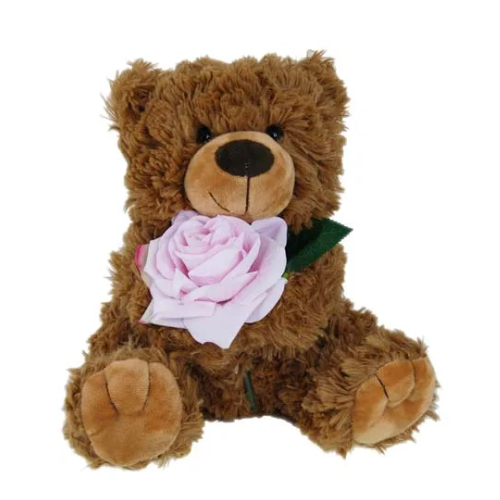 Milly Brown Bear with a Rose - Teddy Bear - Soft Toy