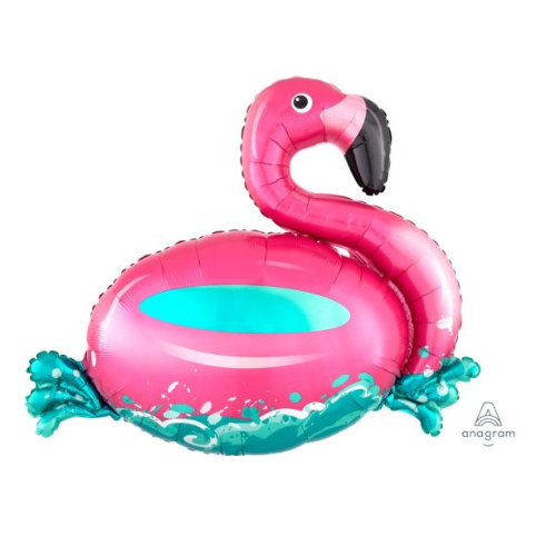 Pool Party Floating Flamingo Foil Balloon