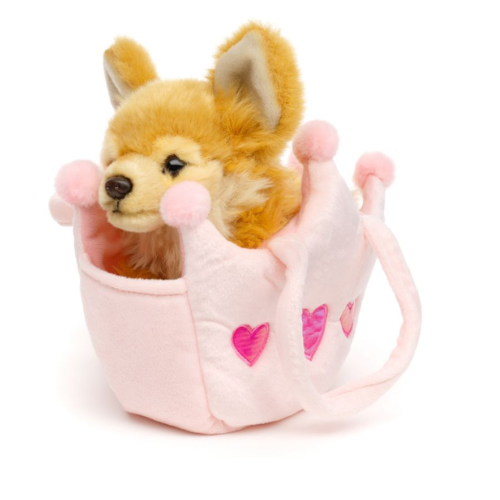 Princess Chihuahua Puppy Dog Teddy Bear With Bag - Soft Toy