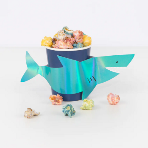 Shark Under The Sea Cups Pack of 8 Meri Meri