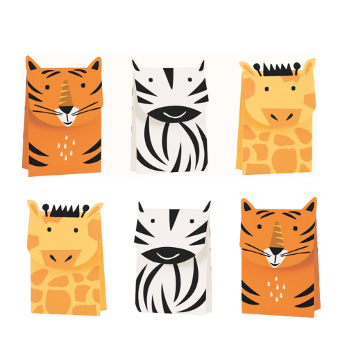 Jungle Animal Party Bags Pack of 6