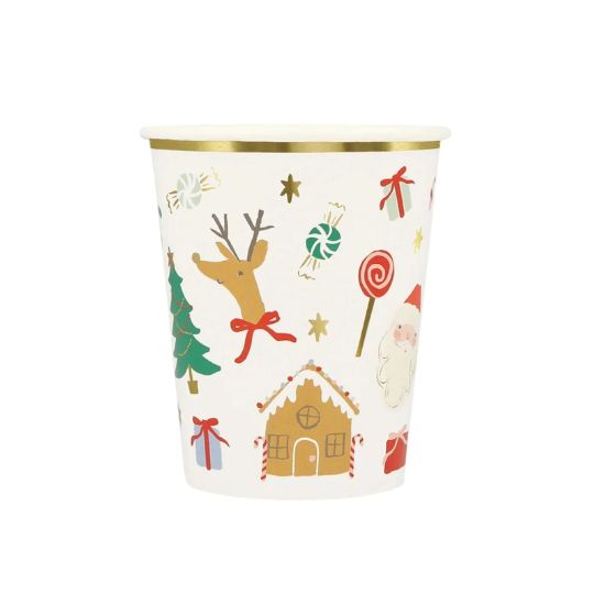 Jolly Christmas Paper Party Cups - Meri Meri