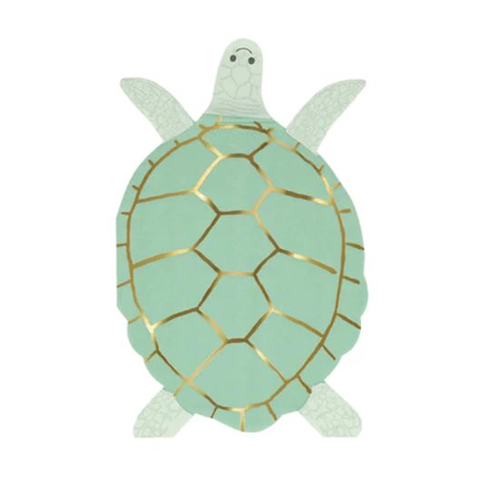 Turtle Shaped Paper Party Napkins - Under The Sea - Meri Meri