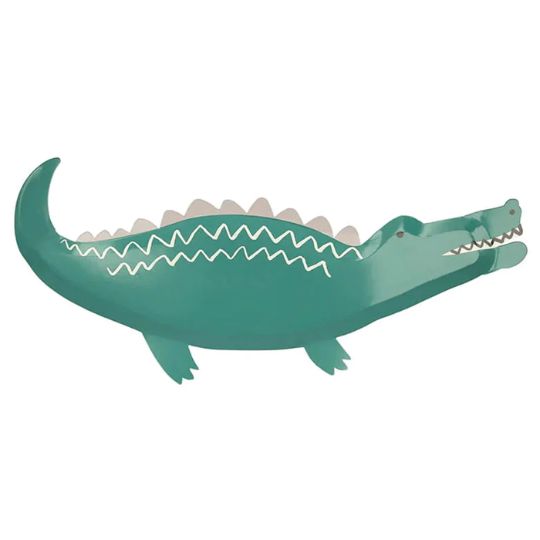 Crocodile Shaped Jungle Party Plates Meri Meri