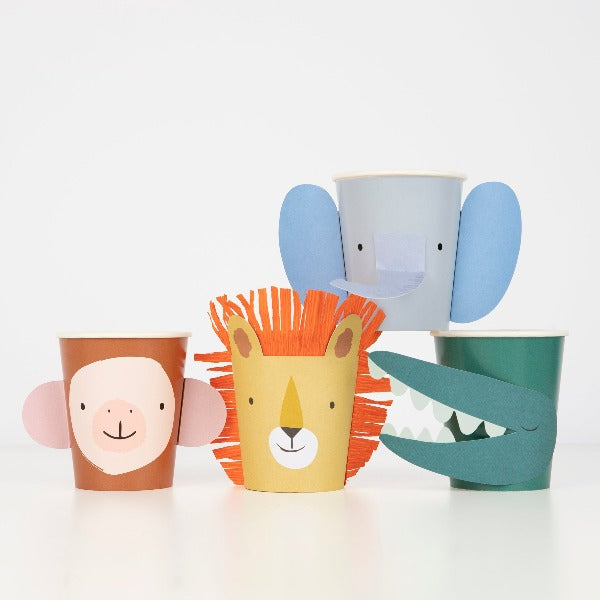 Animal Parade Shaped Paper Party Cups