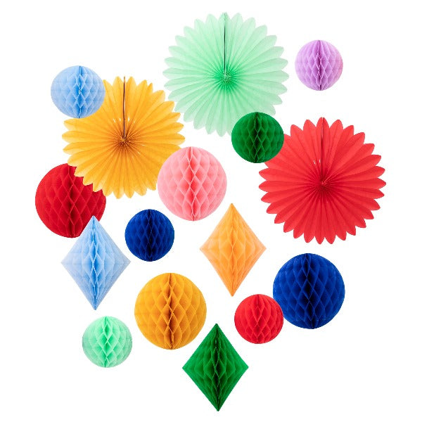 Rainbow Honeycomb Decoration Kit - Meri Meri