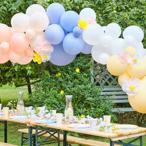 Pastel Spring Floral Party Balloon Garland