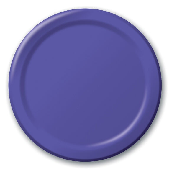 Purple Large Plain Paper Plate