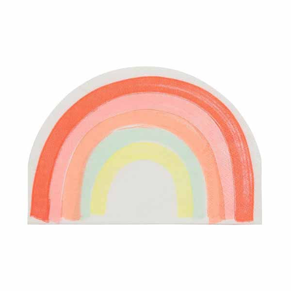 Neon Rainbow Party Napkins Shaped Meri Meri