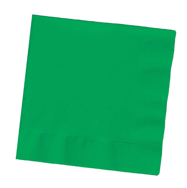 Emerald Green Plain Beverage Napkins