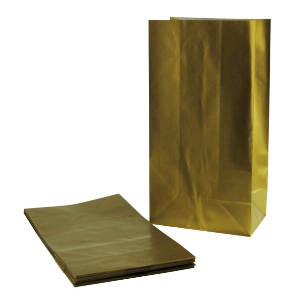 Gold Plain Paper Party Gift Bags