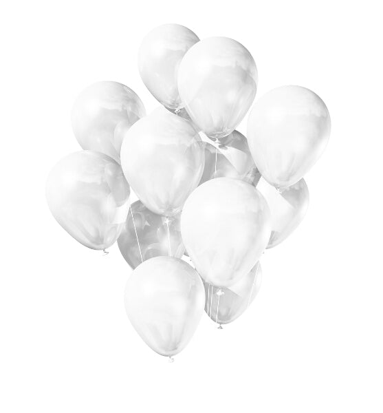 White Latex Party Balloons