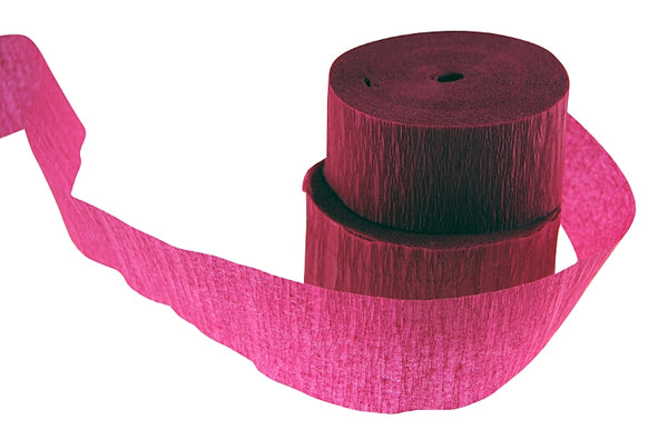 Hot Pink Crepe Streamers (2 Rolls)