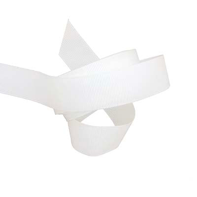 22mm White Grosgrain Ribbon