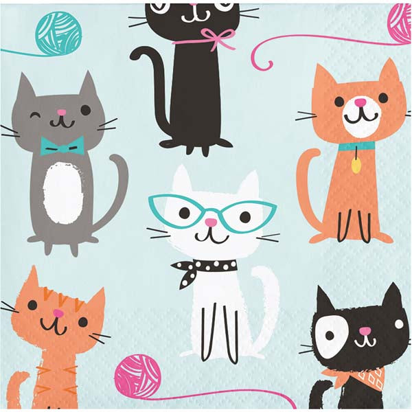 Purr-fect Kitty Cat Party Napkins