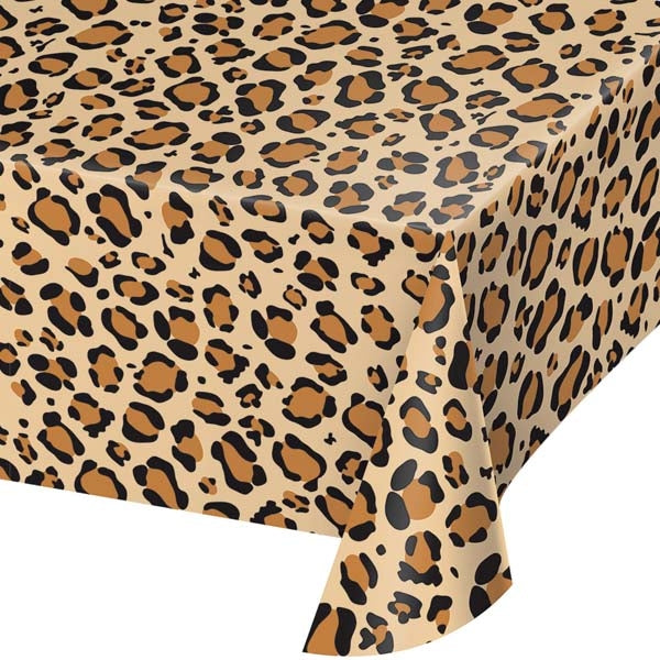 Leopard Rectangular Plastic Tablecloth