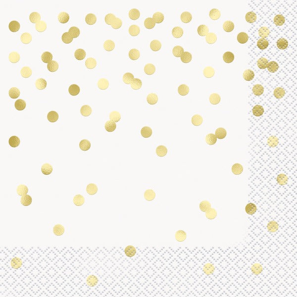 Gold Confetti Party Napkins Large