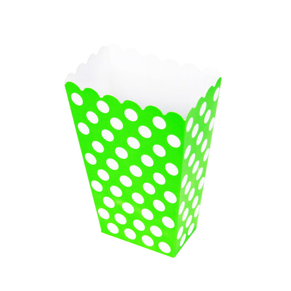 Lime Green Polka Dot Party Treat Boxes