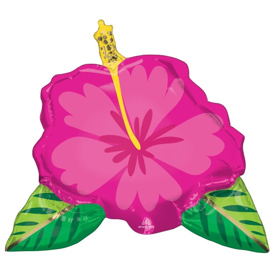 Tropical Hibiscus Flower Shaped Foil Balloon