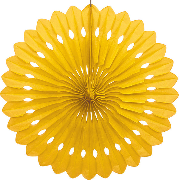 40cm School Bus Yellow Decorative Paper Fan
