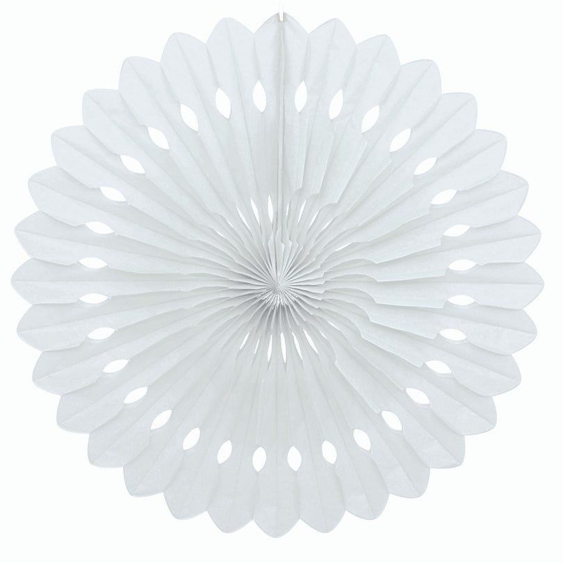 40cm White Decorative Paper Fan