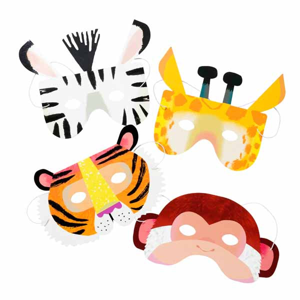 Party Animals Jungle Paper Masks Talking Tables