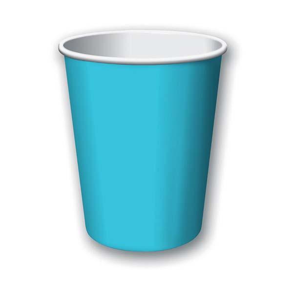 Aqua Blue Plain Paper Cups