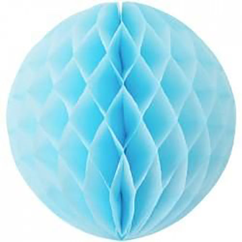 20cm Baby Blue Honeycomb Paper Ball
