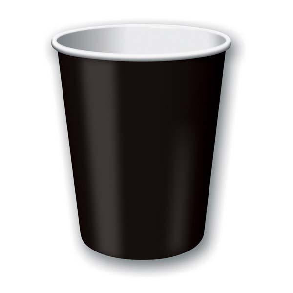 Black Plain Paper Cups