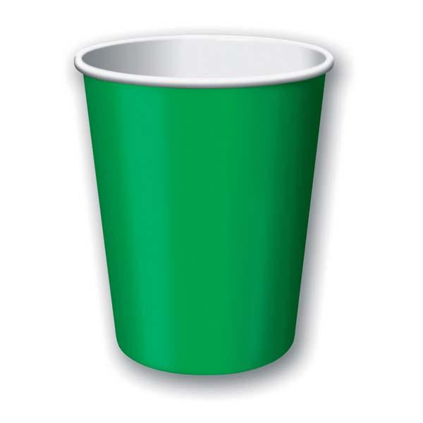 Emerald Green Plain Paper Cups