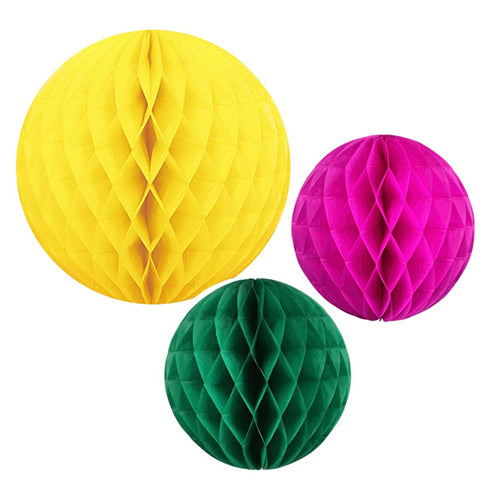 Tropical Fiesta Honeycomb Decorations Mix