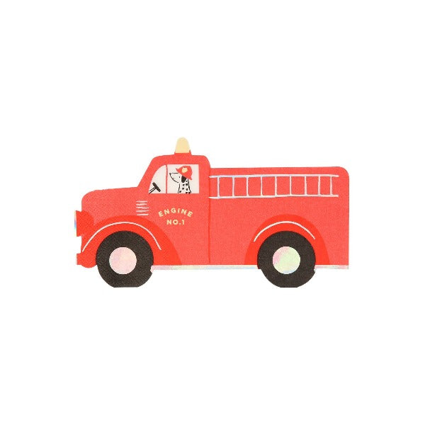 Fire Truck Shaped Party Napkins Meri Meri Party