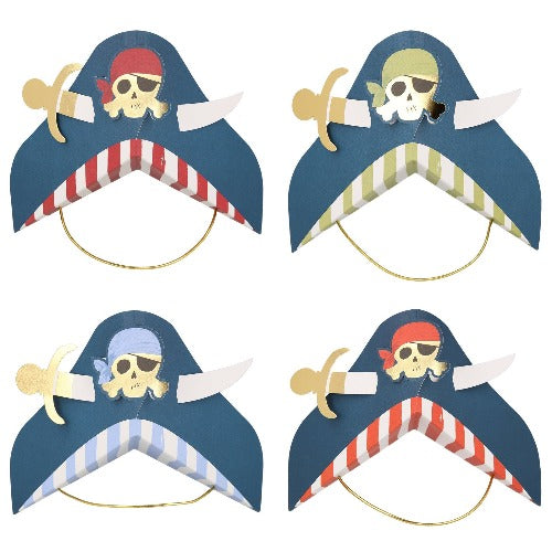 Pirate Blue Paper Party Hats Meri Meri