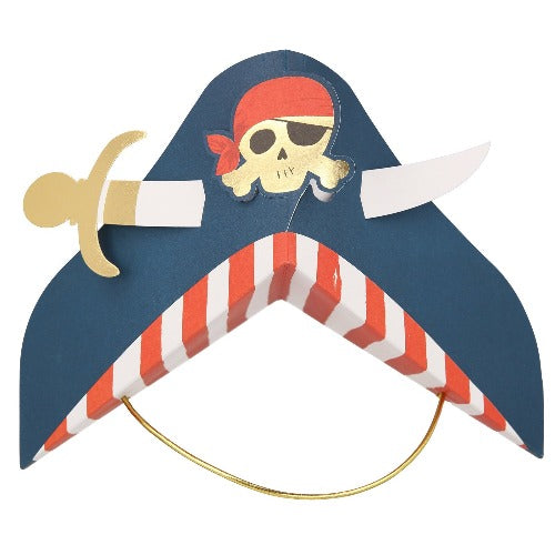 Pirate Blue Paper Party Hats Meri Meri