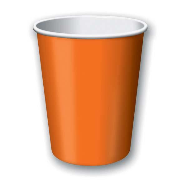 Orange Plain Paper Cup
