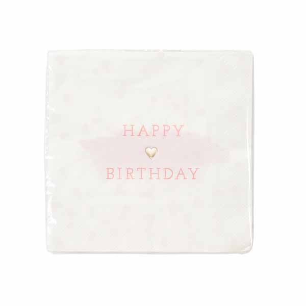 We Heart Happy Birthday Napkins Talking Tables