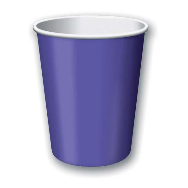 Purple Plain Paper Cups