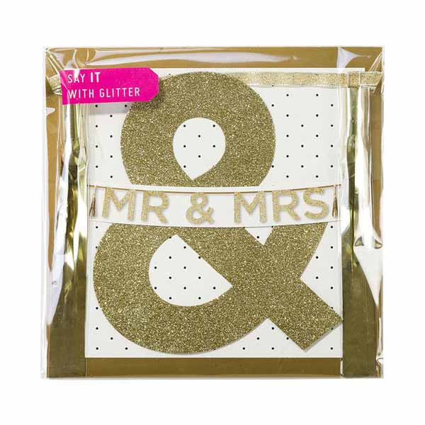 Mr & Mrs Glitter Banner Talking Tables