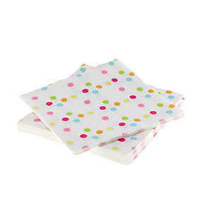 Rainbow Confetti Polka Dot Napkins