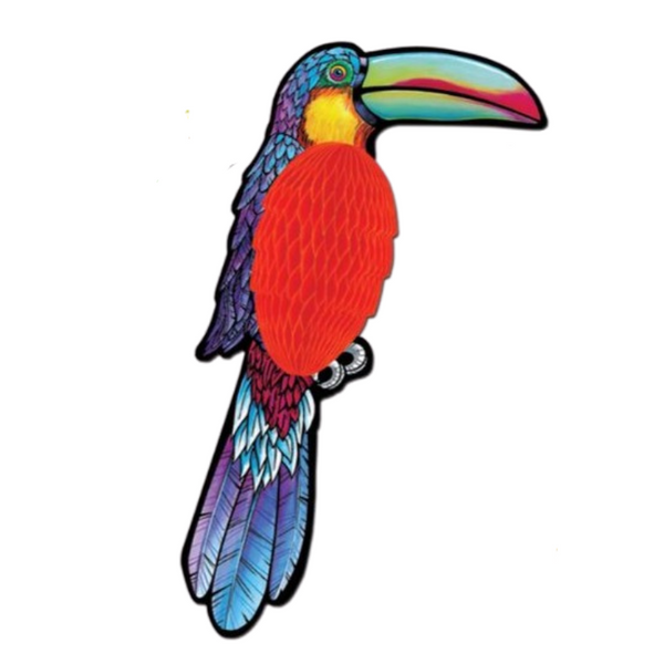 Tropical Toucan Honeycomb Hanging Decoration