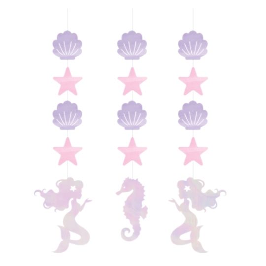 Mermaid Iridescent Hanging Decorations - Under the Sea