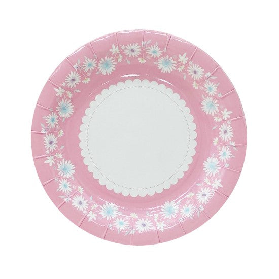 Baby Pink Daisy Chain Party Plates