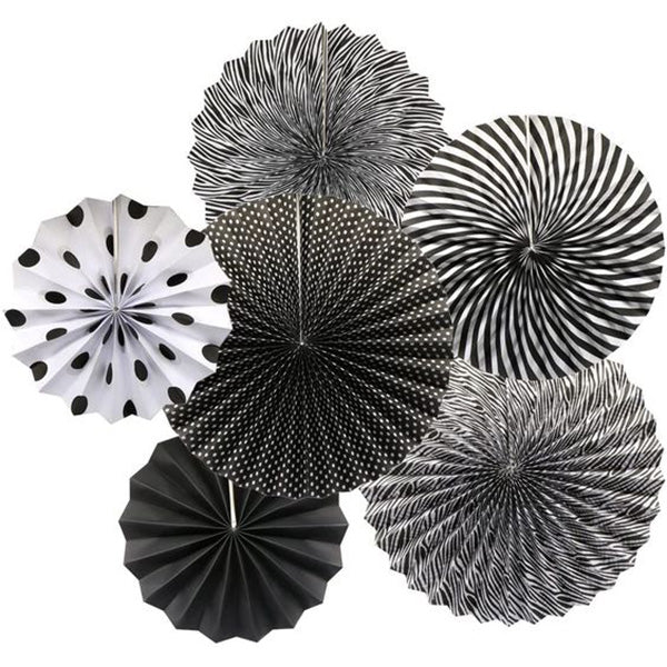 Black Paper Fan Decoration Kit