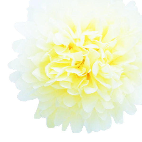Ivory 40cm Tissue Paper Pom Poms