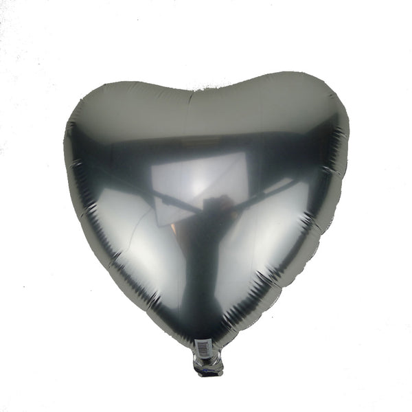 45cm Silver Love Heart Foil Balloon