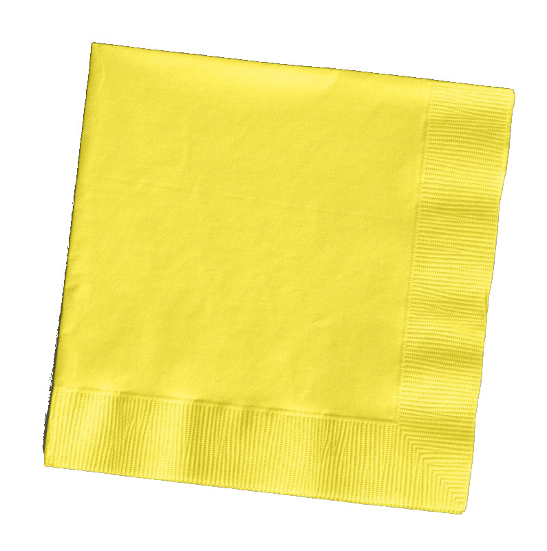 Lemon Plain Beverage Napkins